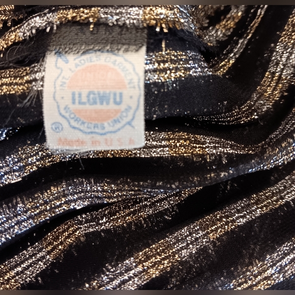 Wow! Vintage 80s sheer metallic sparle Victorian style shirt. Small Rimini - Picture 16 of 16